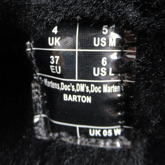 Dr Martens Barton Made In England Shearling Lined Leather Boots Black 5 M / 6 L - Picture 12 of 12